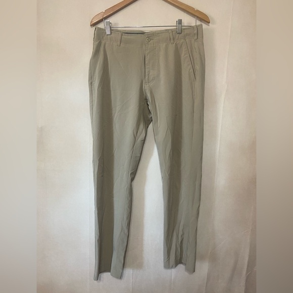 Ben Hogan men's 32 waist 30 length flat front khaki dri fit golf pants & shorts - Picture 2 of 11